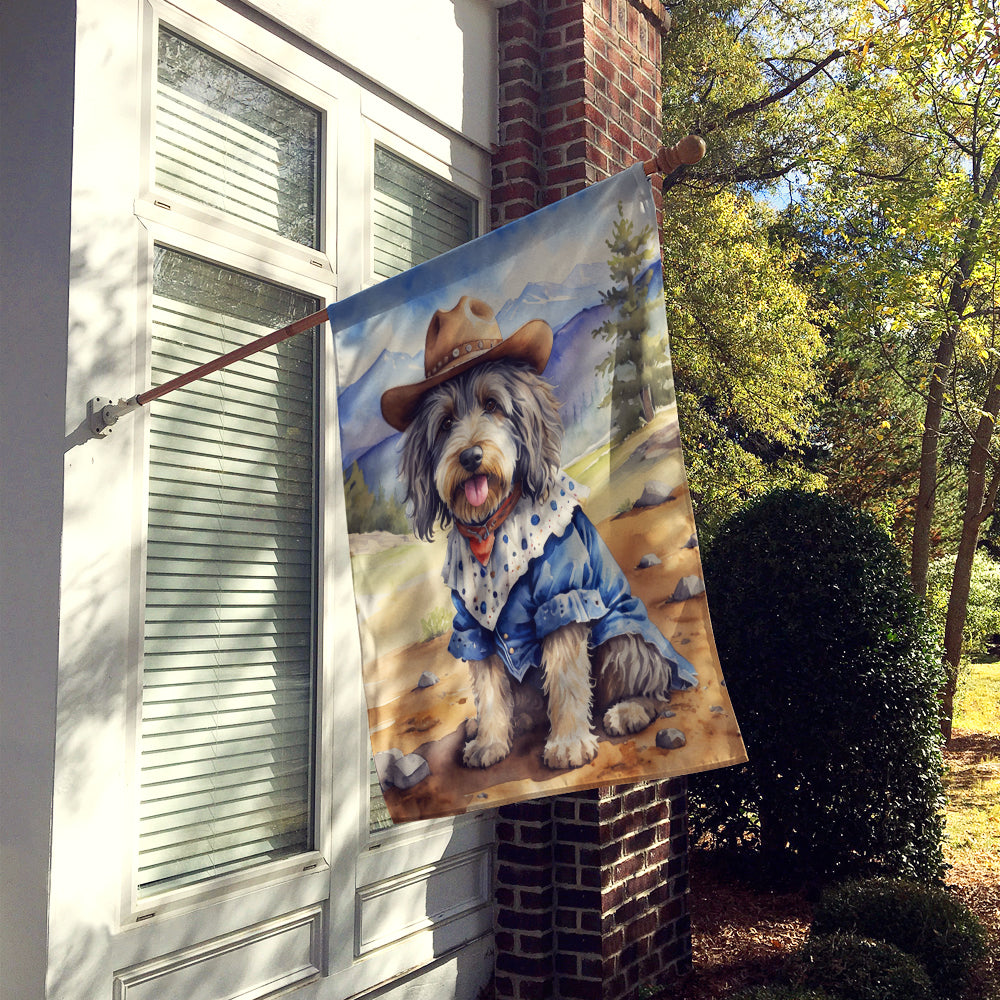 Buy this Bergamasco Sheepdog Cowboy Welcome House Flag