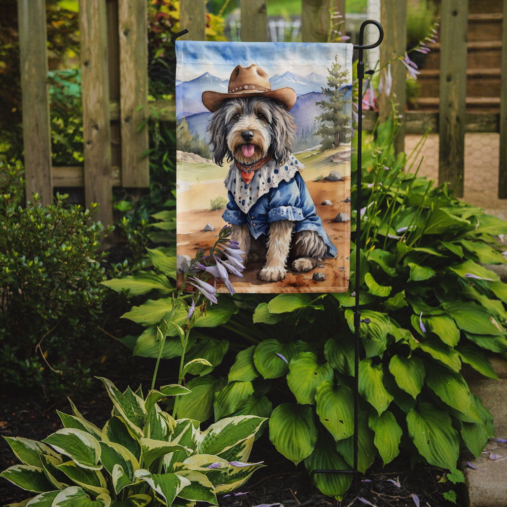 Buy this Bergamasco Sheepdog Cowboy Welcome Garden Flag