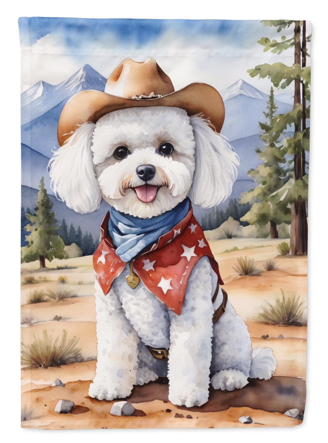 Buy this Bichon Frise Cowboy Welcome Garden Flag