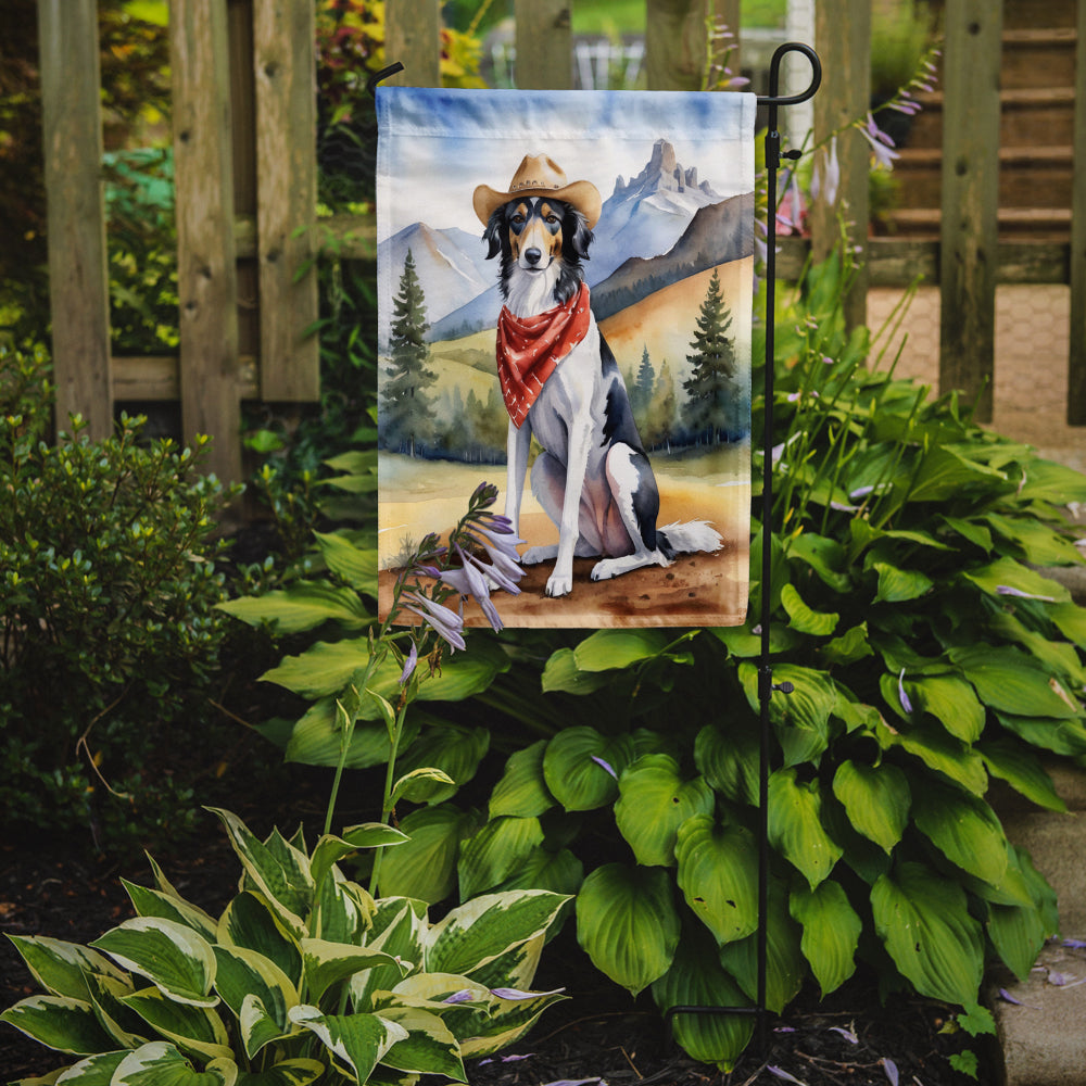 Borzoi Cowboy Welcome Garden Flag