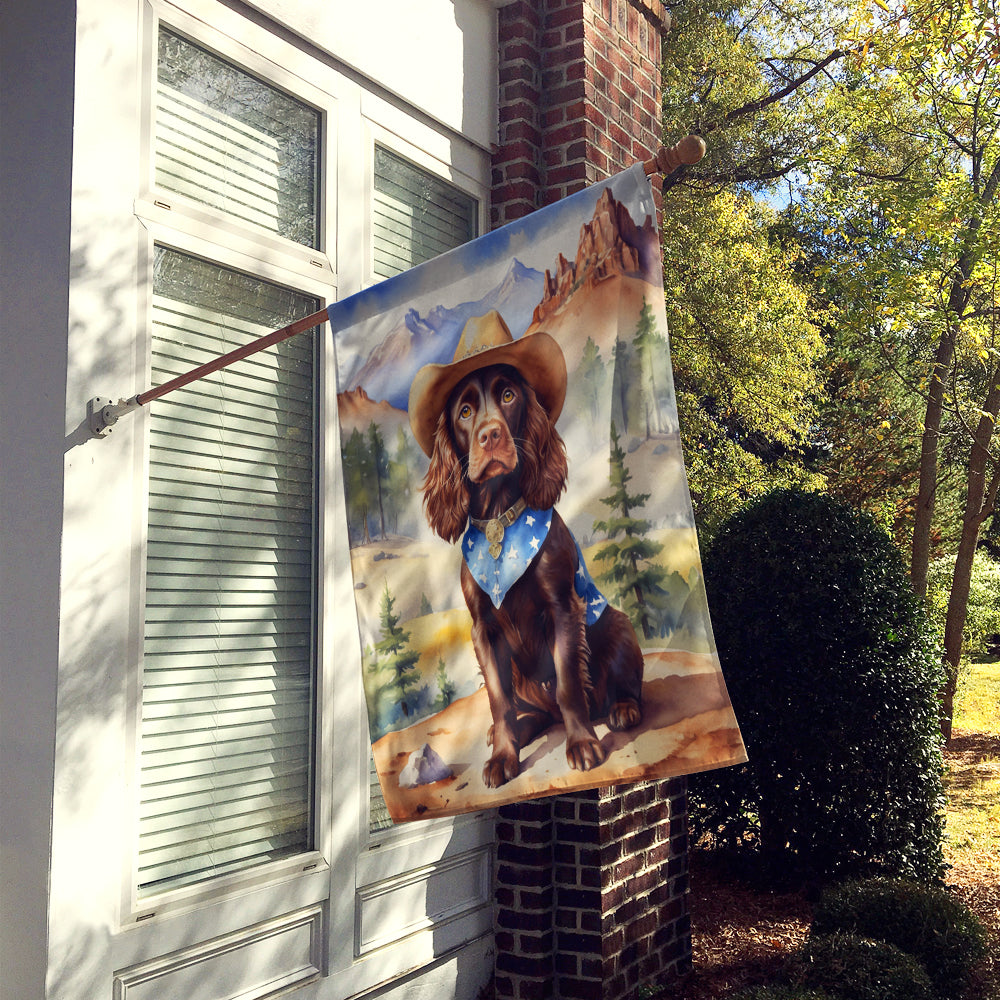 Boykin Spaniel Cowboy Welcome House Flag