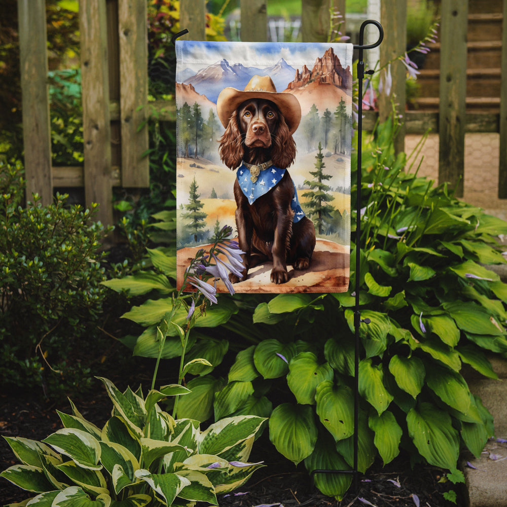 Buy this Boykin Spaniel Cowboy Welcome Garden Flag