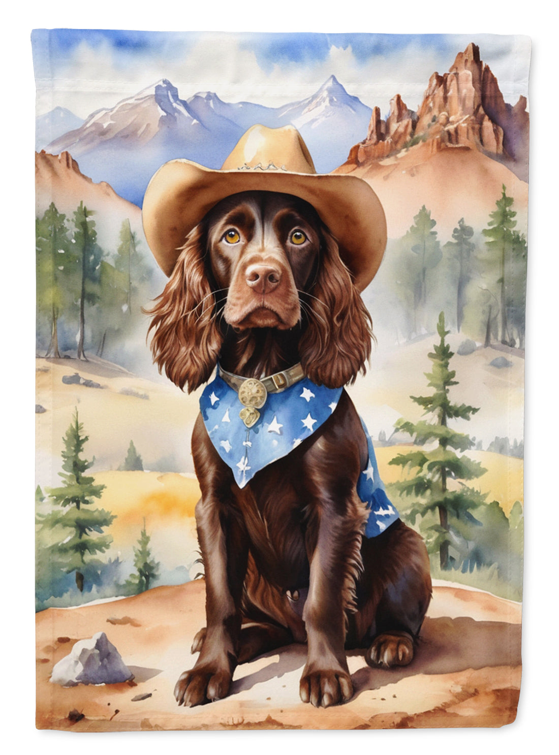 Buy this Boykin Spaniel Cowboy Welcome Garden Flag