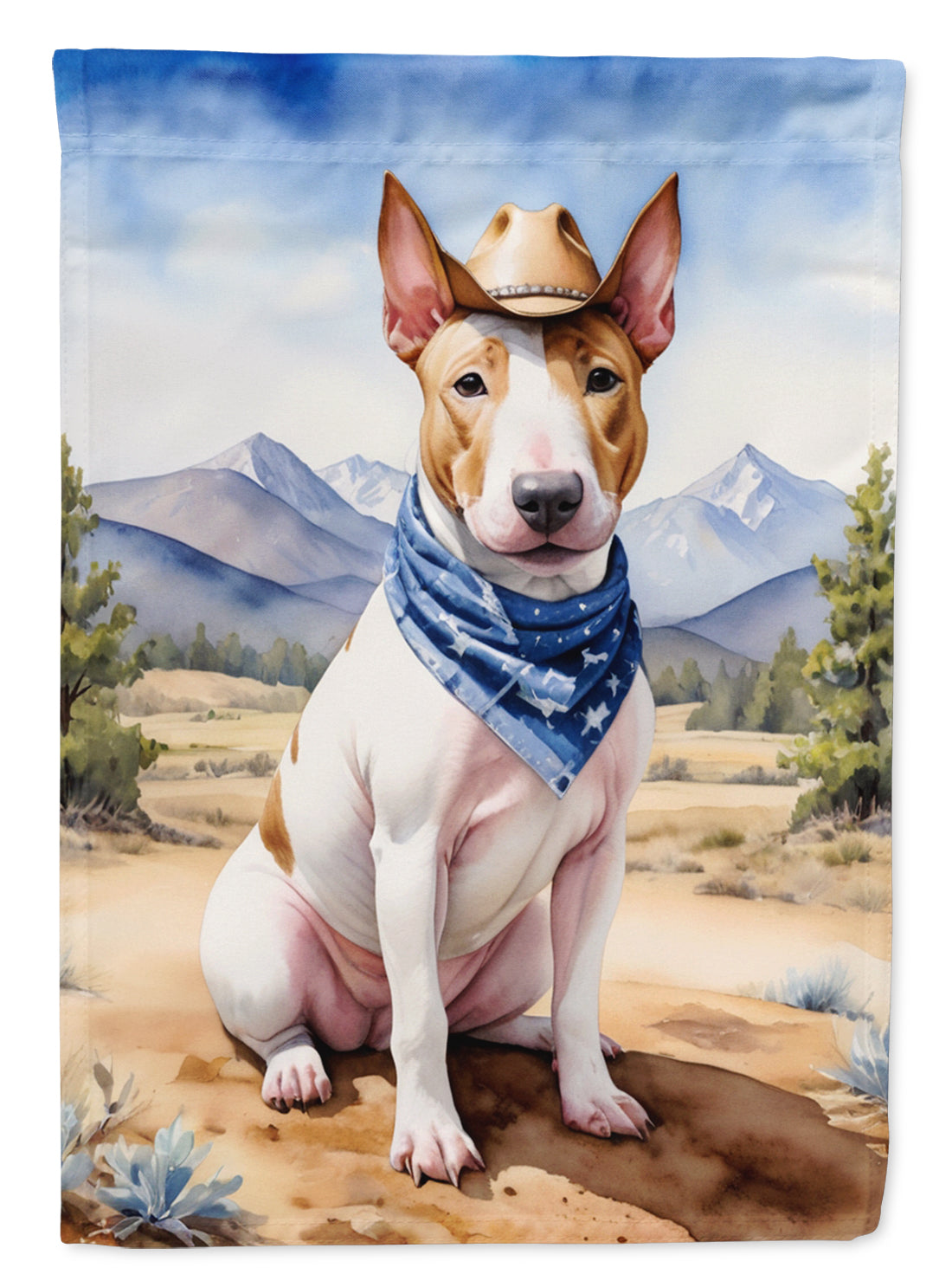 Buy this Bull Terrier Cowboy Welcome Garden Flag