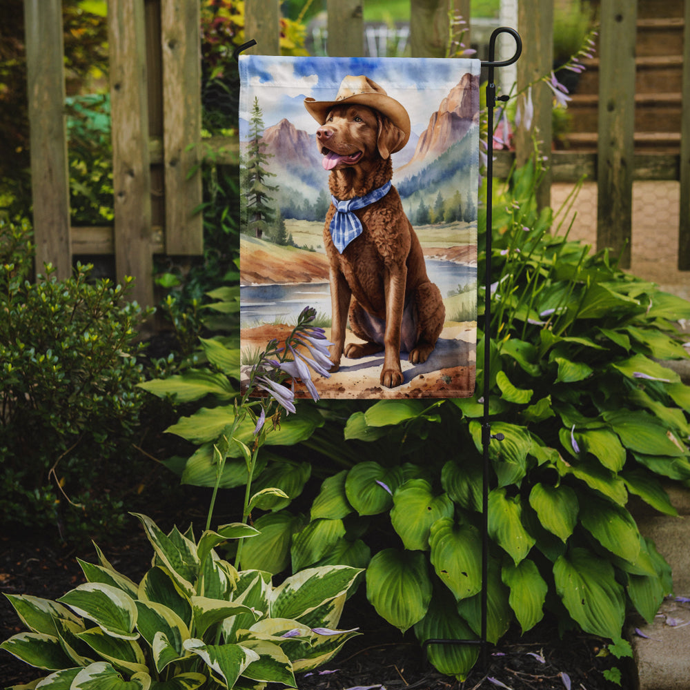 Buy this Chesapeake Bay Retriever Cowboy Welcome Garden Flag