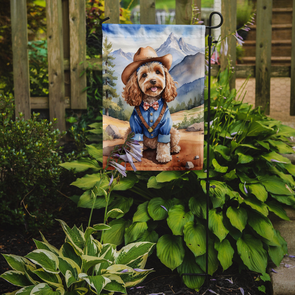 Cockapoo Cowboy Welcome Garden Flag