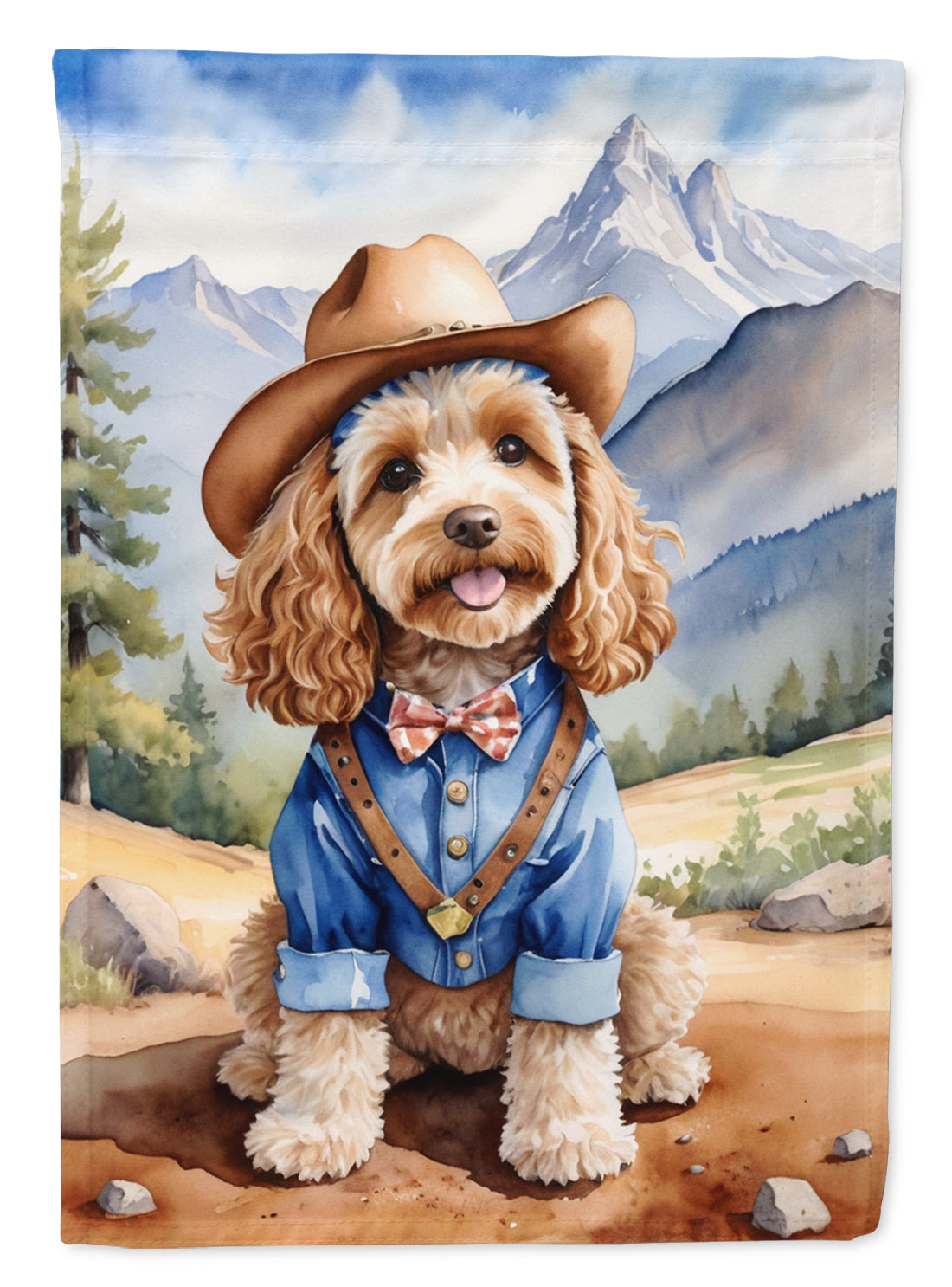 Buy this Cockapoo Cowboy Welcome Garden Flag