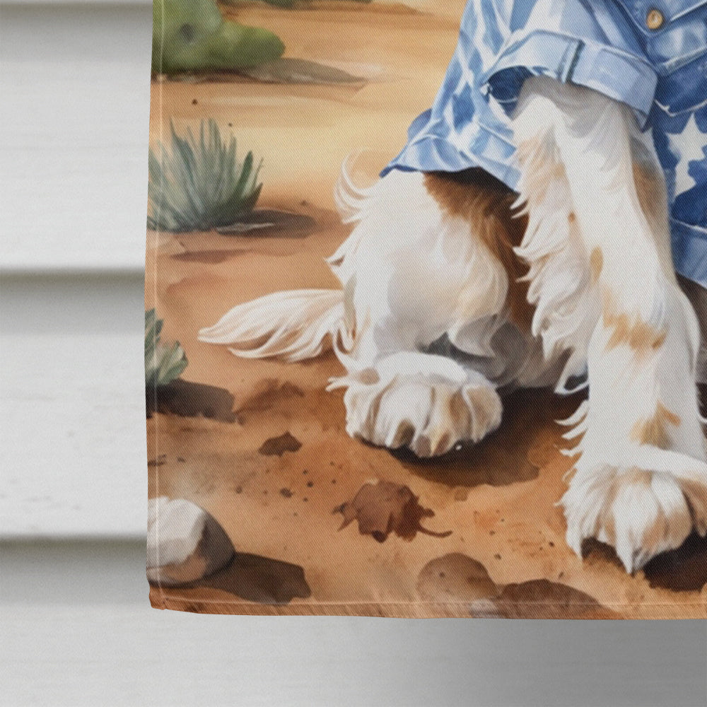 Cocker Spaniel Cowboy Welcome House Flag