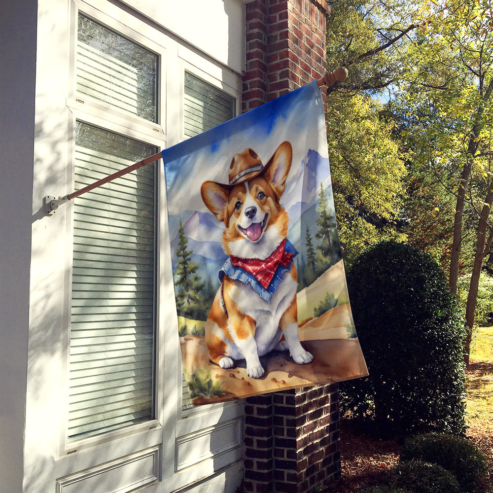 Buy this Corgi Cowboy Welcome House Flag