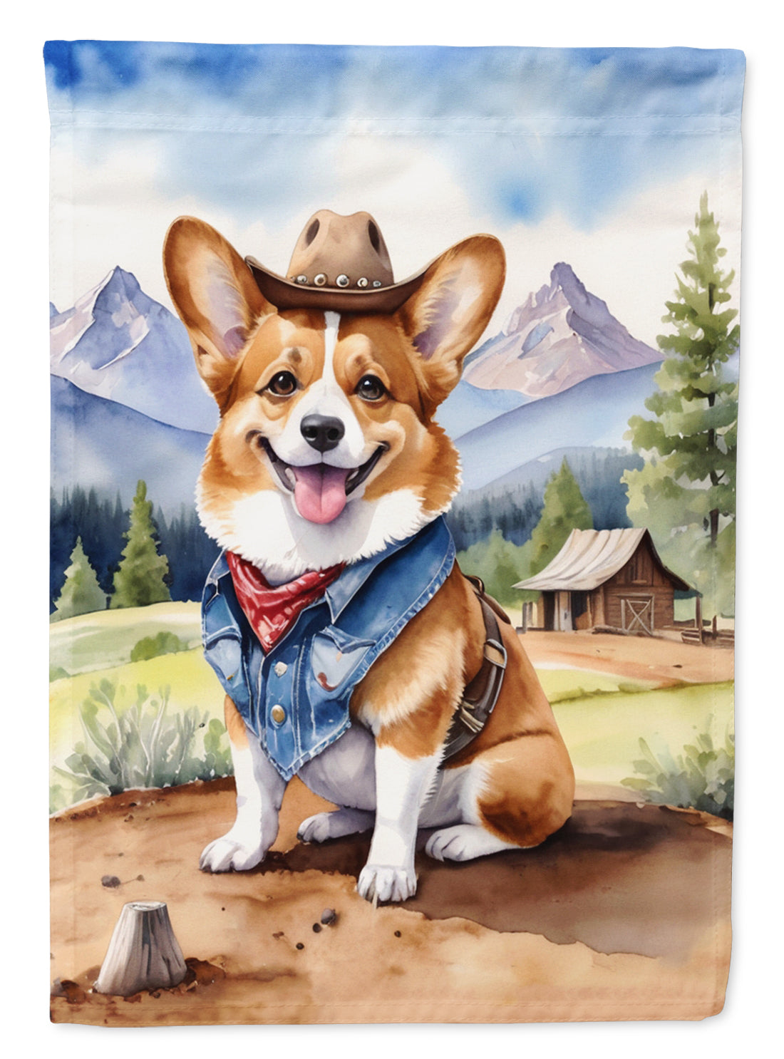 Buy this Corgi Cowboy Welcome Garden Flag