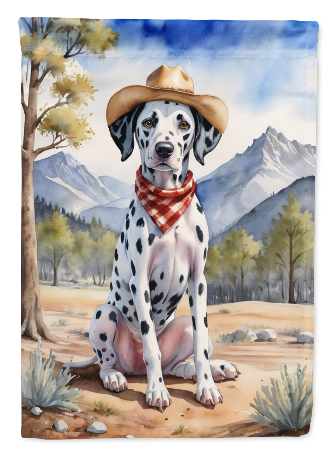 Buy this Dalmatian Cowboy Welcome Garden Flag