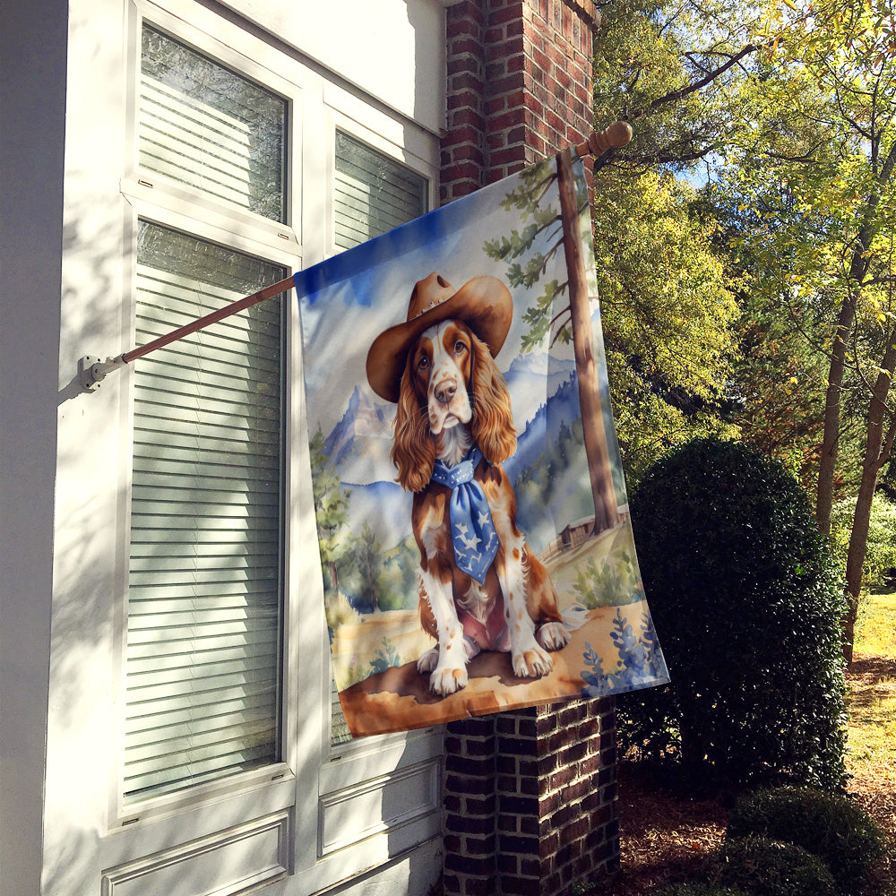 Buy this English Cocker Spaniel Cowboy Welcome House Flag