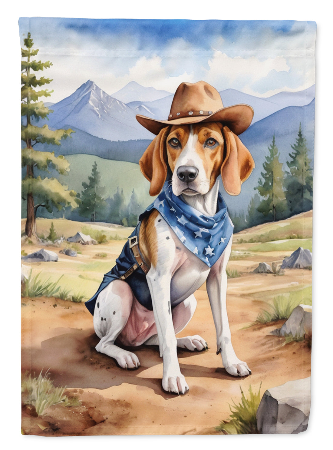 Buy this English Foxhound Cowboy Welcome Garden Flag