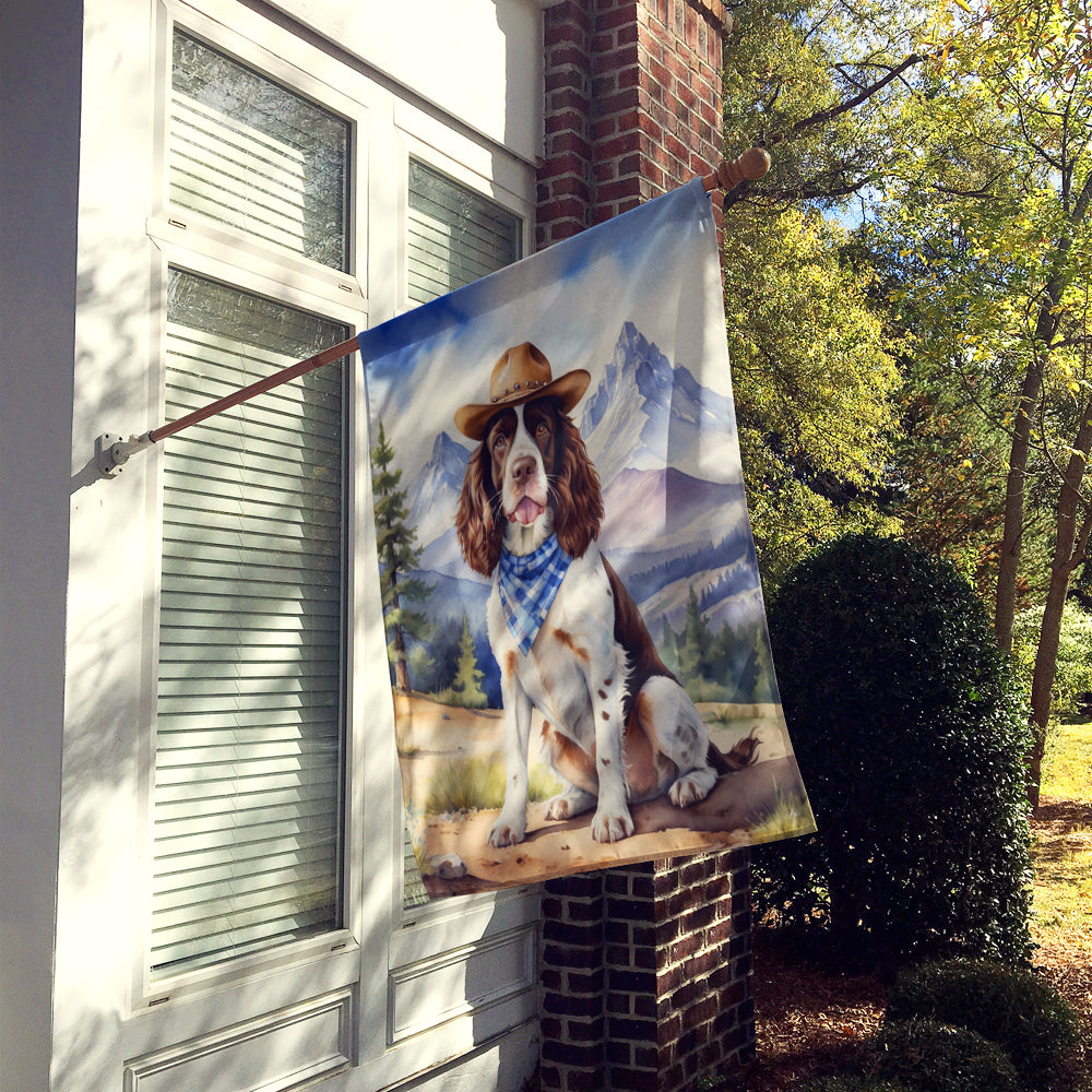 Buy this English Springer Spaniel Cowboy Welcome House Flag