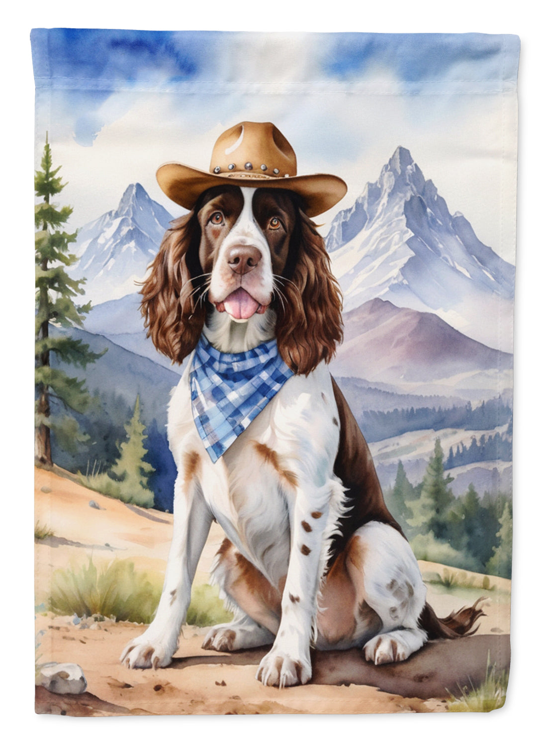 Buy this English Springer Spaniel Cowboy Welcome Garden Flag