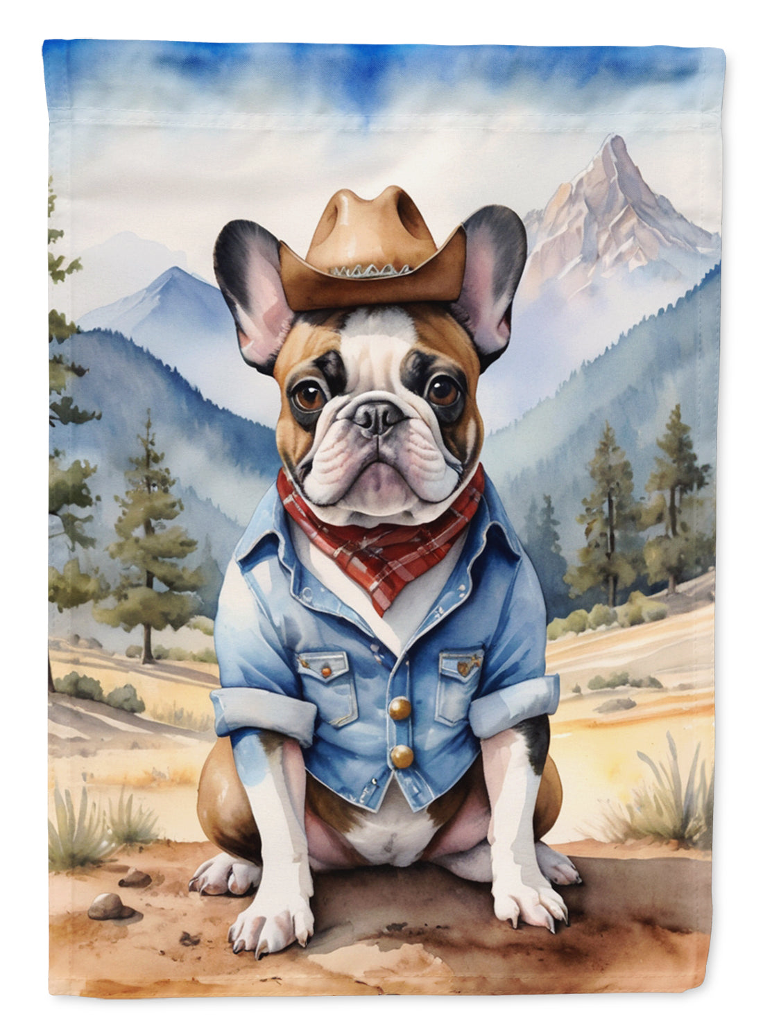 Buy this French Bulldog Cowboy Welcome Garden Flag