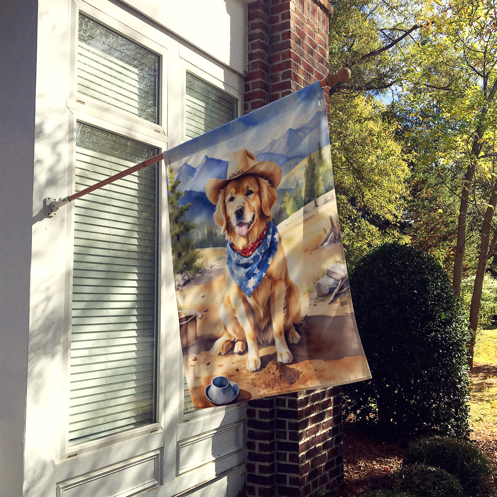 Buy this Golden Retriever Cowboy Welcome House Flag