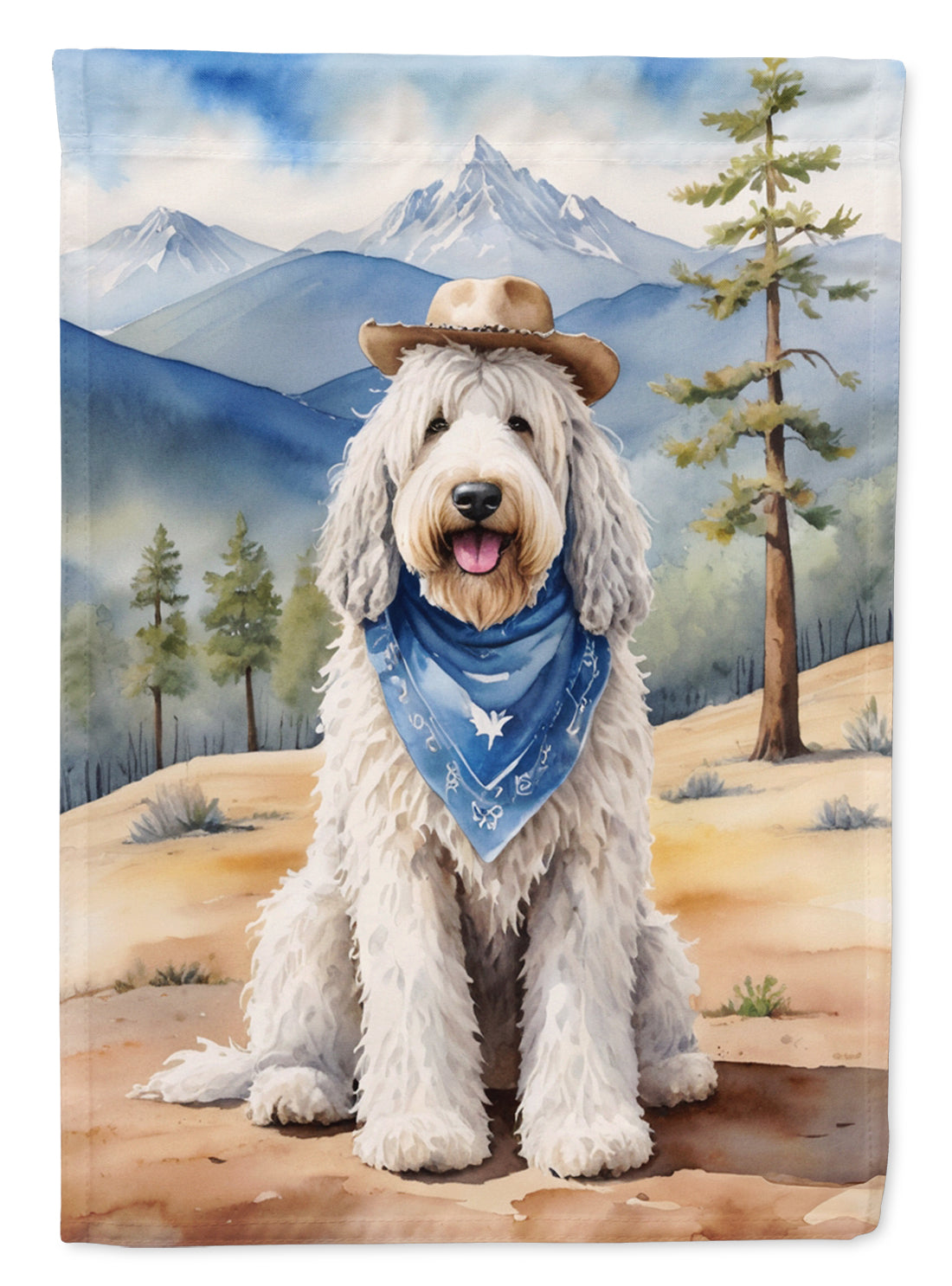 Buy this Komondor Cowboy Welcome Garden Flag