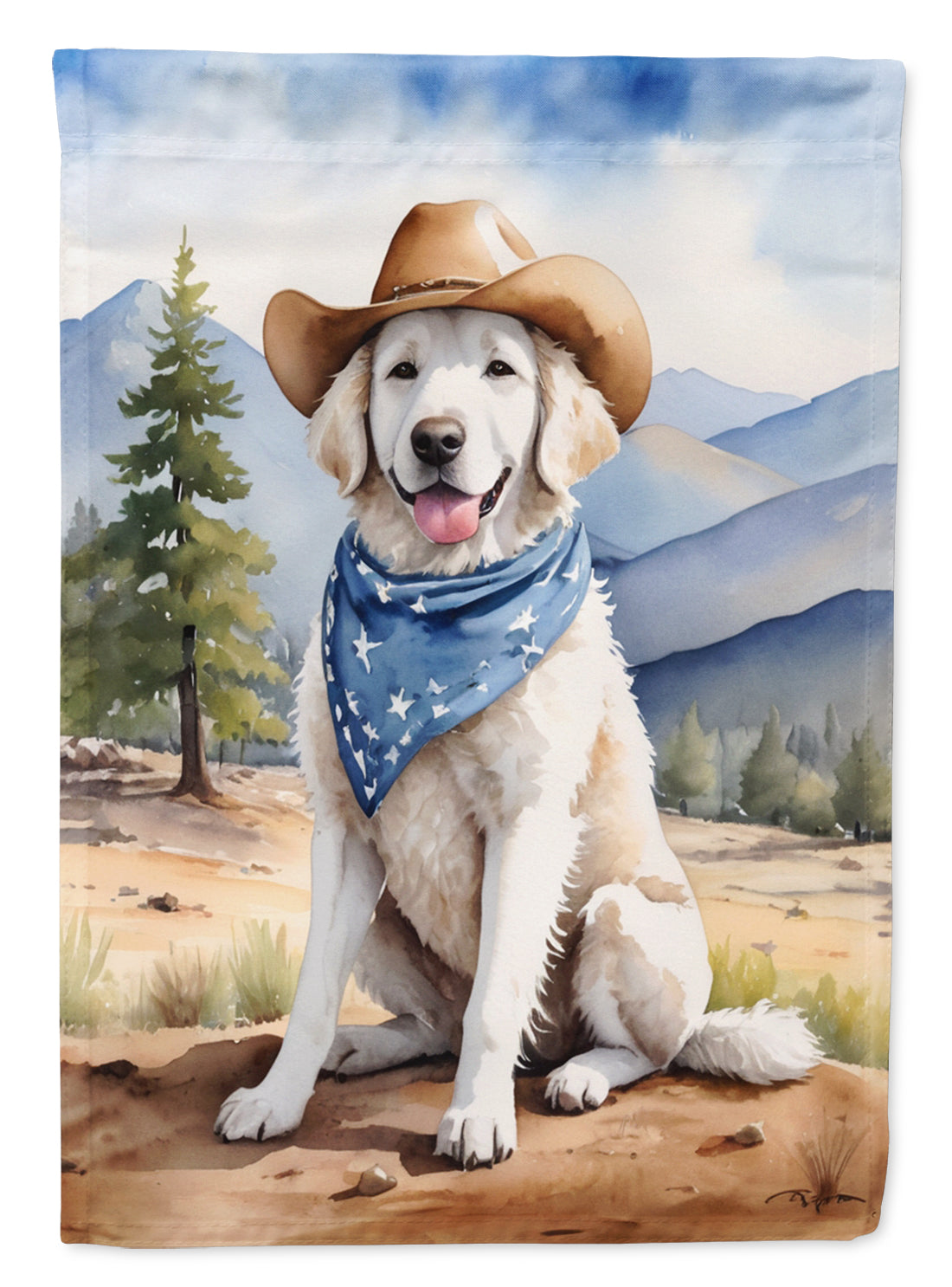 Buy this Kuvasz Cowboy Welcome Garden Flag