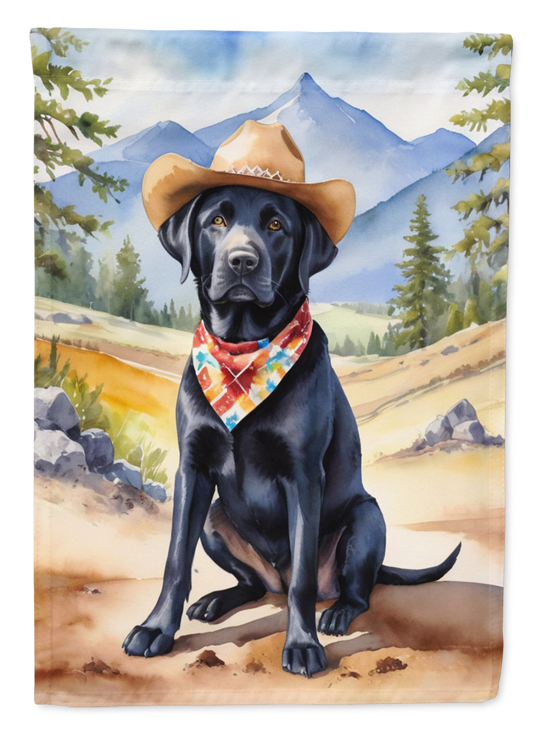 Buy this Labrador Retriever Cowboy Welcome House Flag