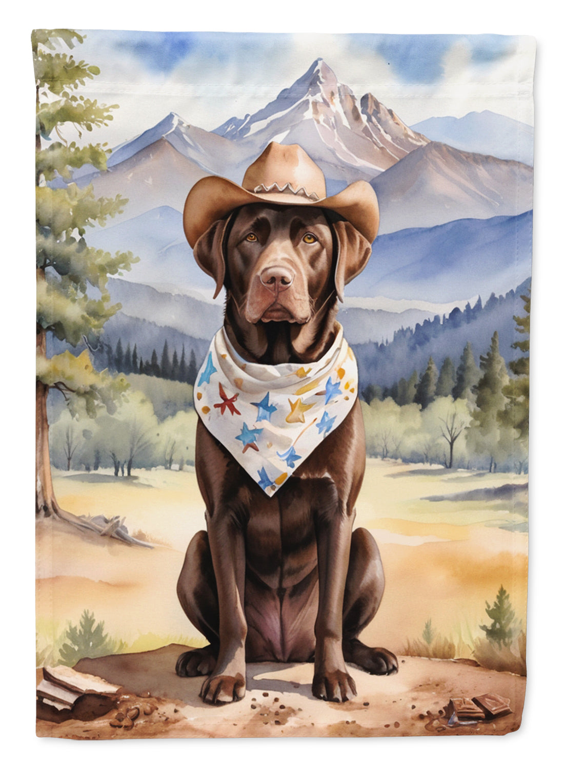 Buy this Labrador Retriever Cowboy Welcome House Flag