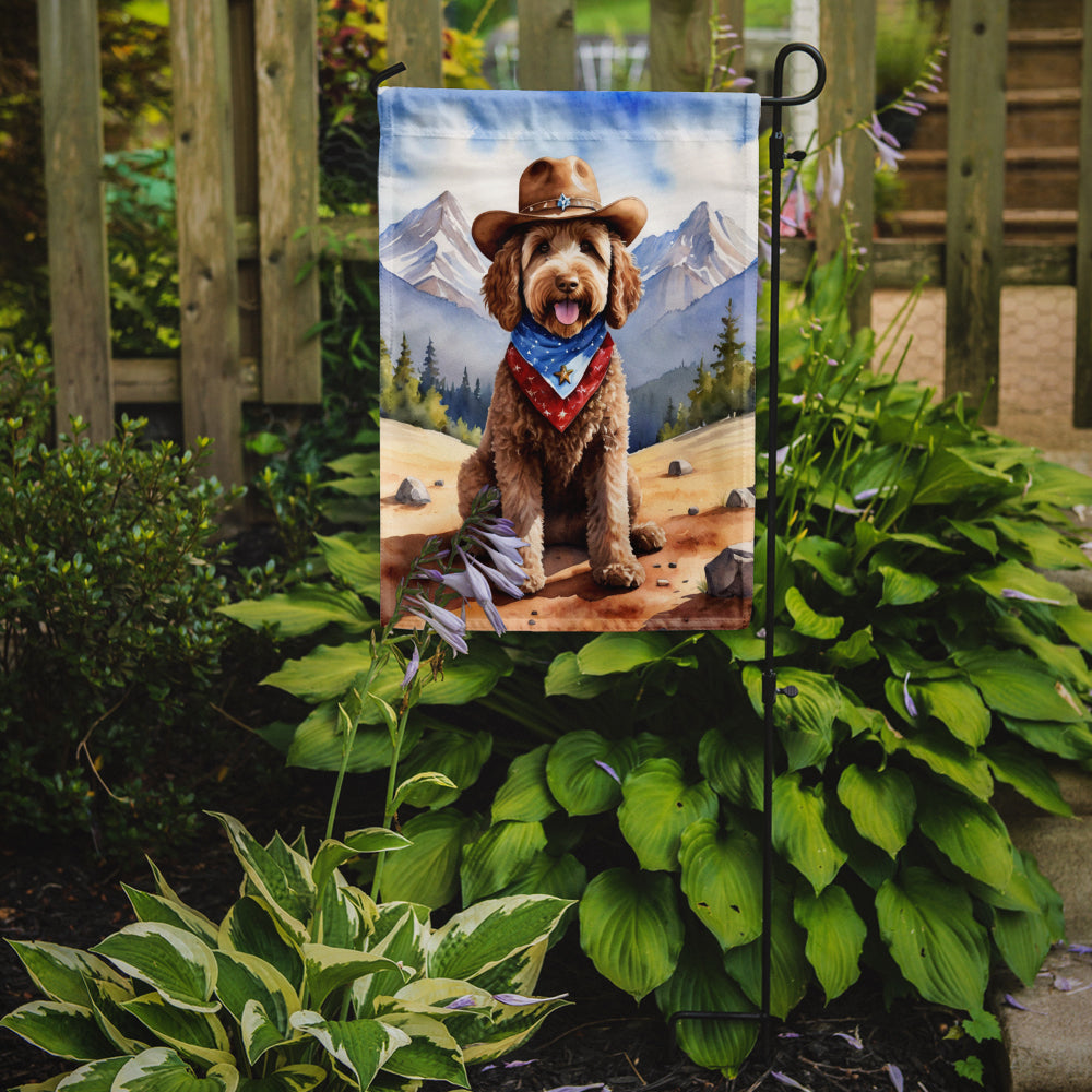 Buy this Labradoodle Cowboy Welcome Garden Flag