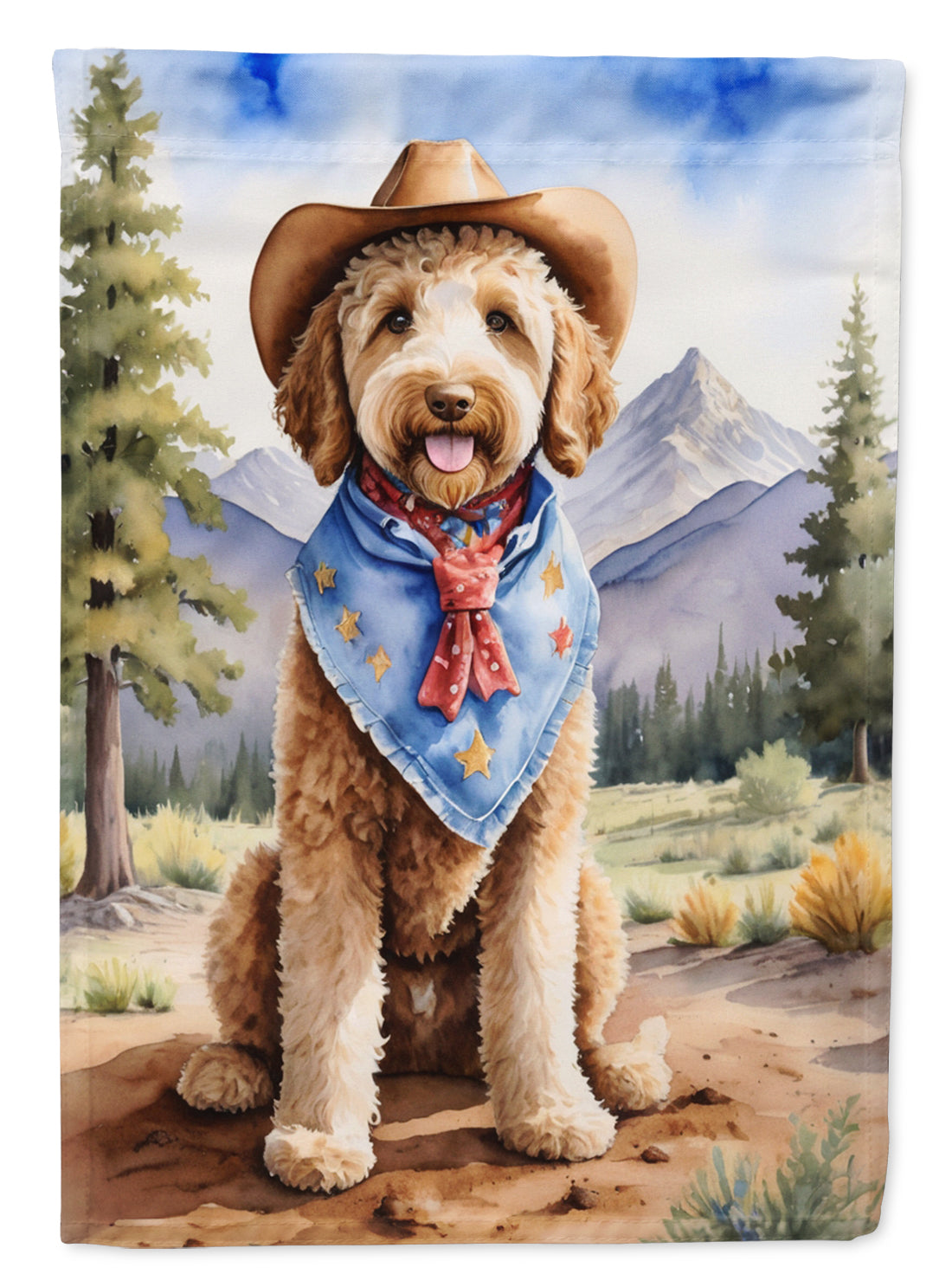 Buy this Labradoodle Cowboy Welcome Garden Flag