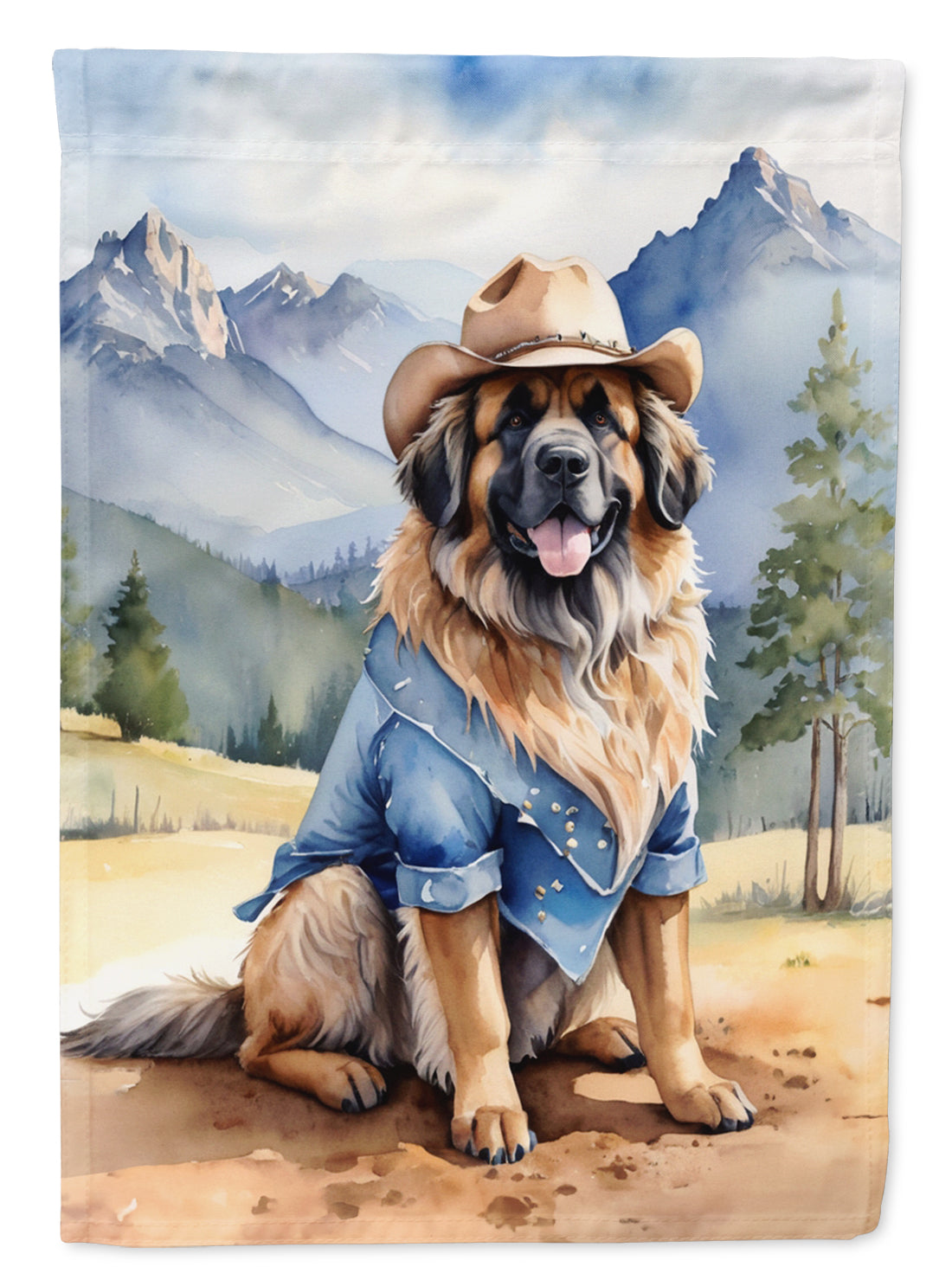 Buy this Leonberger Cowboy Welcome Garden Flag