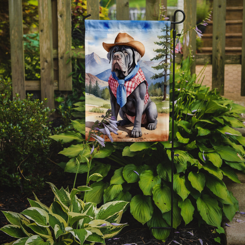 Neapolitan Mastiff Cowboy Welcome Garden Flag