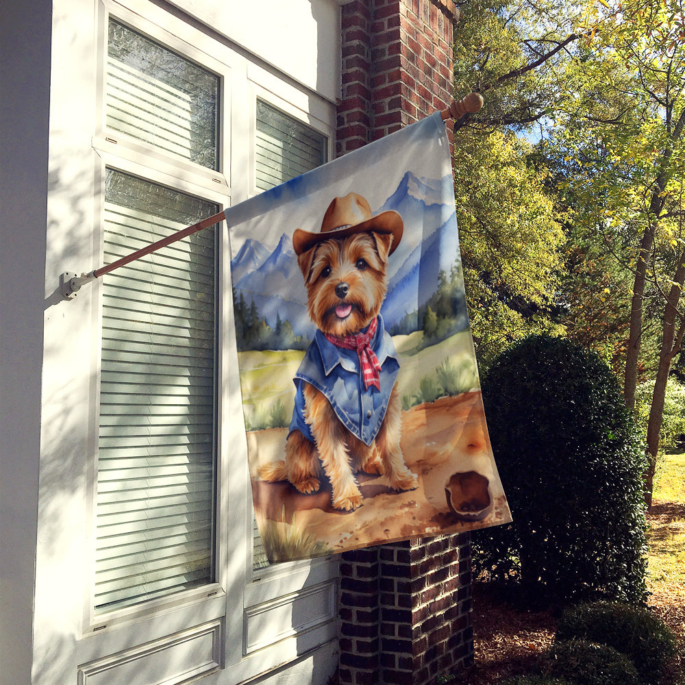 Buy this Norfolk Terrier Cowboy Welcome House Flag