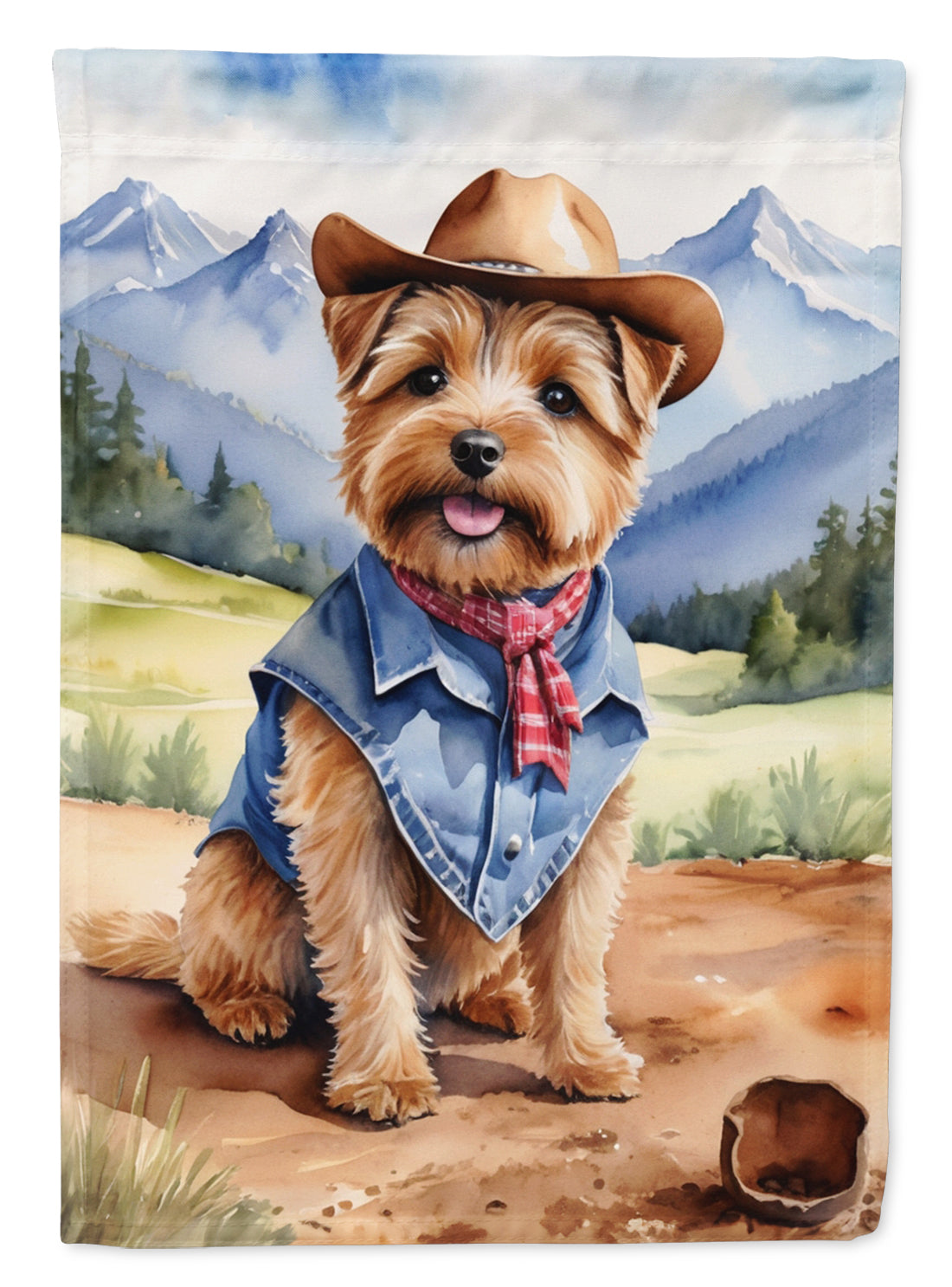 Buy this Norfolk Terrier Cowboy Welcome Garden Flag