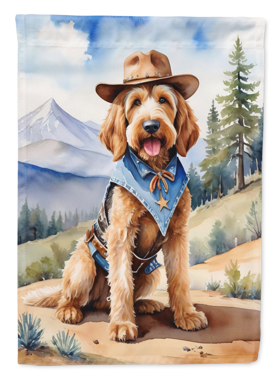 Buy this Otterhound Cowboy Welcome Garden Flag