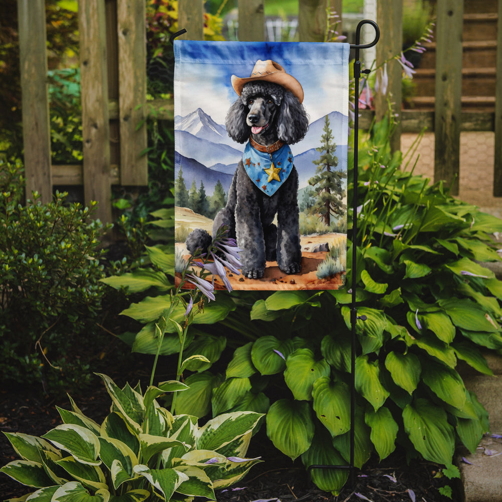 Buy this Black Poodle Cowboy Welcome Garden Flag