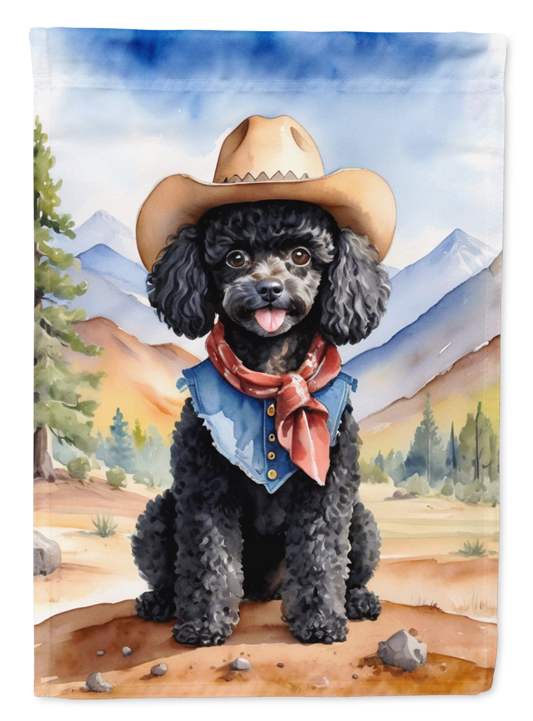 Buy this Black Poodle Cowboy Welcome Garden Flag