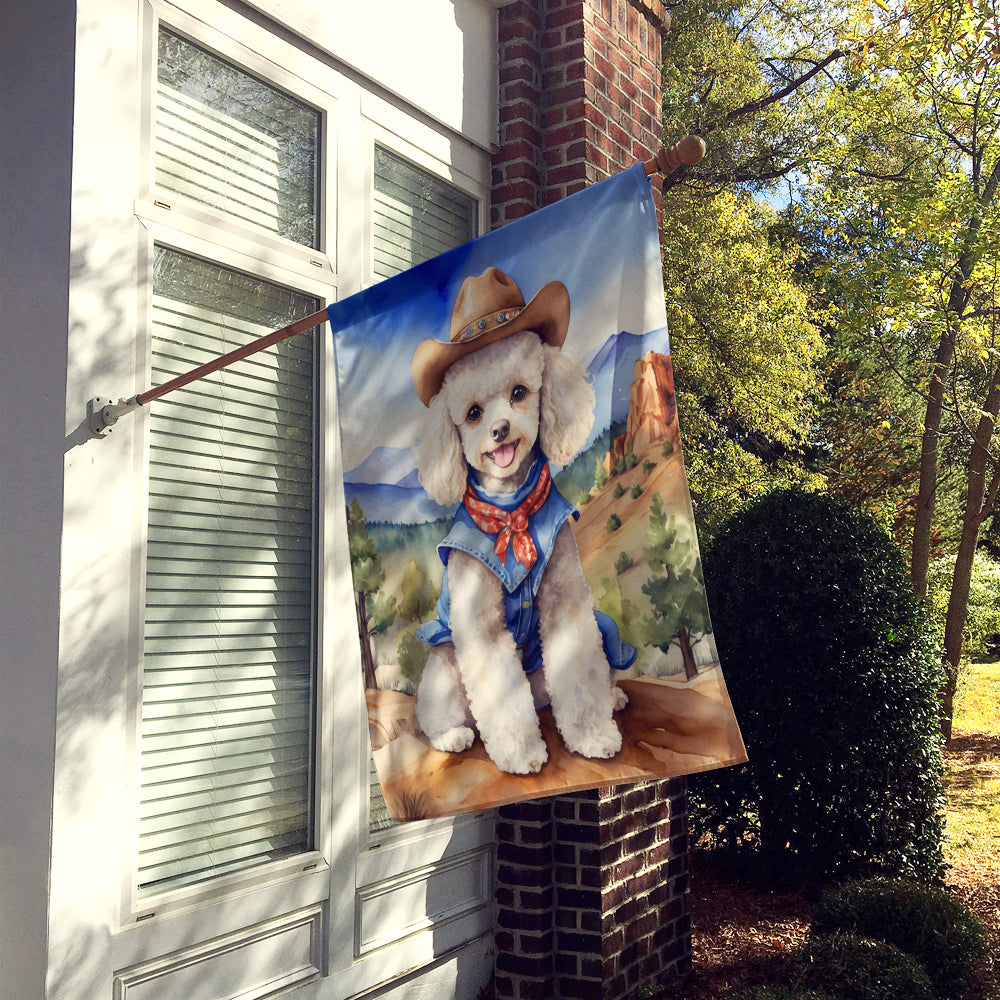 Buy this Poodle Cowboy Welcome House Flag