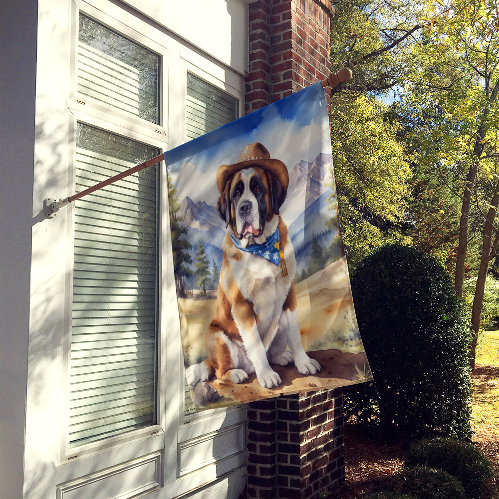 Buy this Saint Bernard Cowboy Welcome House Flag