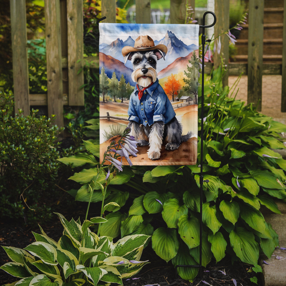 Buy this Schnauzer Cowboy Welcome Garden Flag