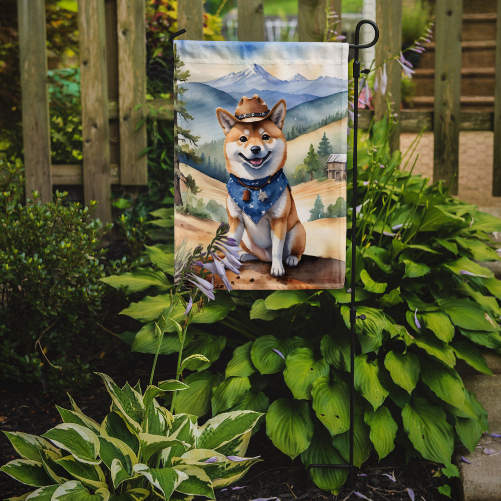 Buy this Shiba Inu Cowboy Welcome Garden Flag