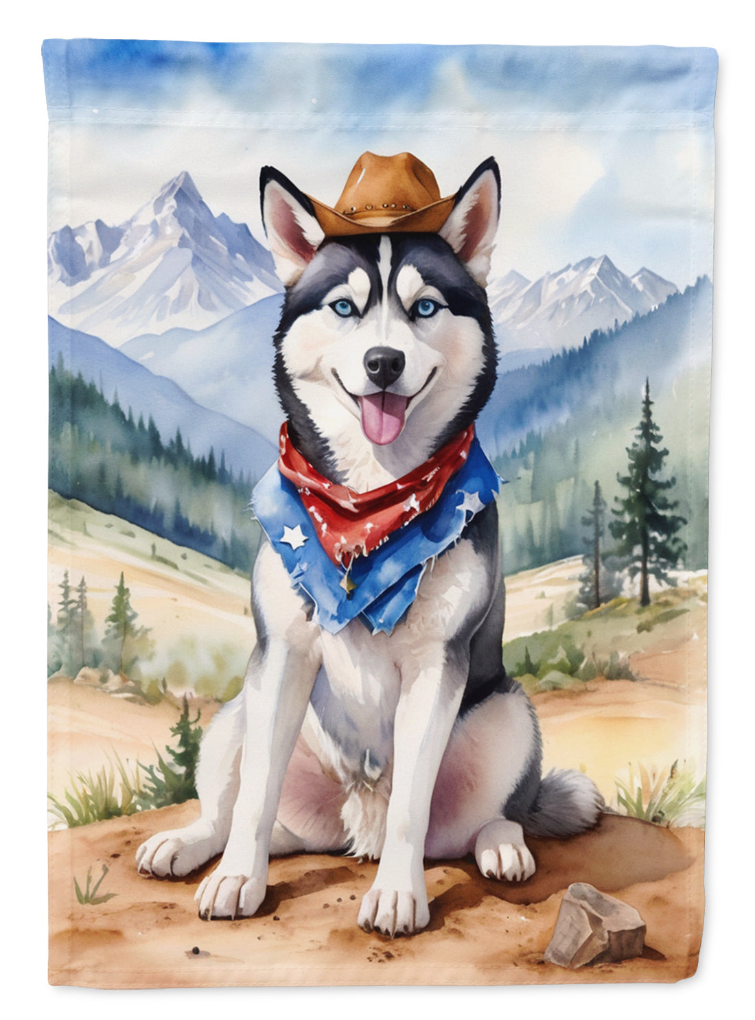 Buy this Siberian Husky Cowboy Welcome Garden Flag