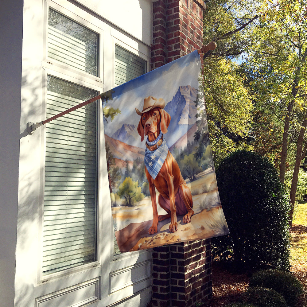 Buy this Vizsla Cowboy Welcome House Flag