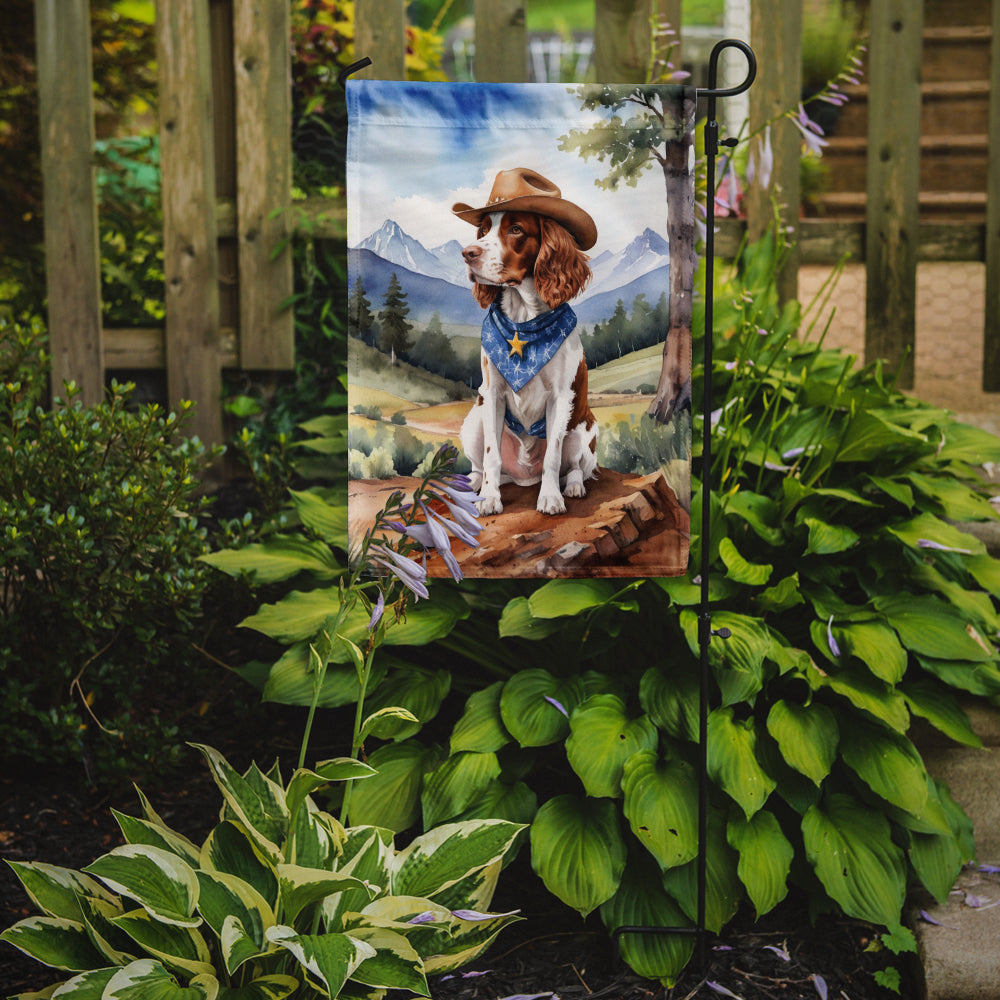 Welsh Springer Spaniel Cowboy Welcome Garden Flag