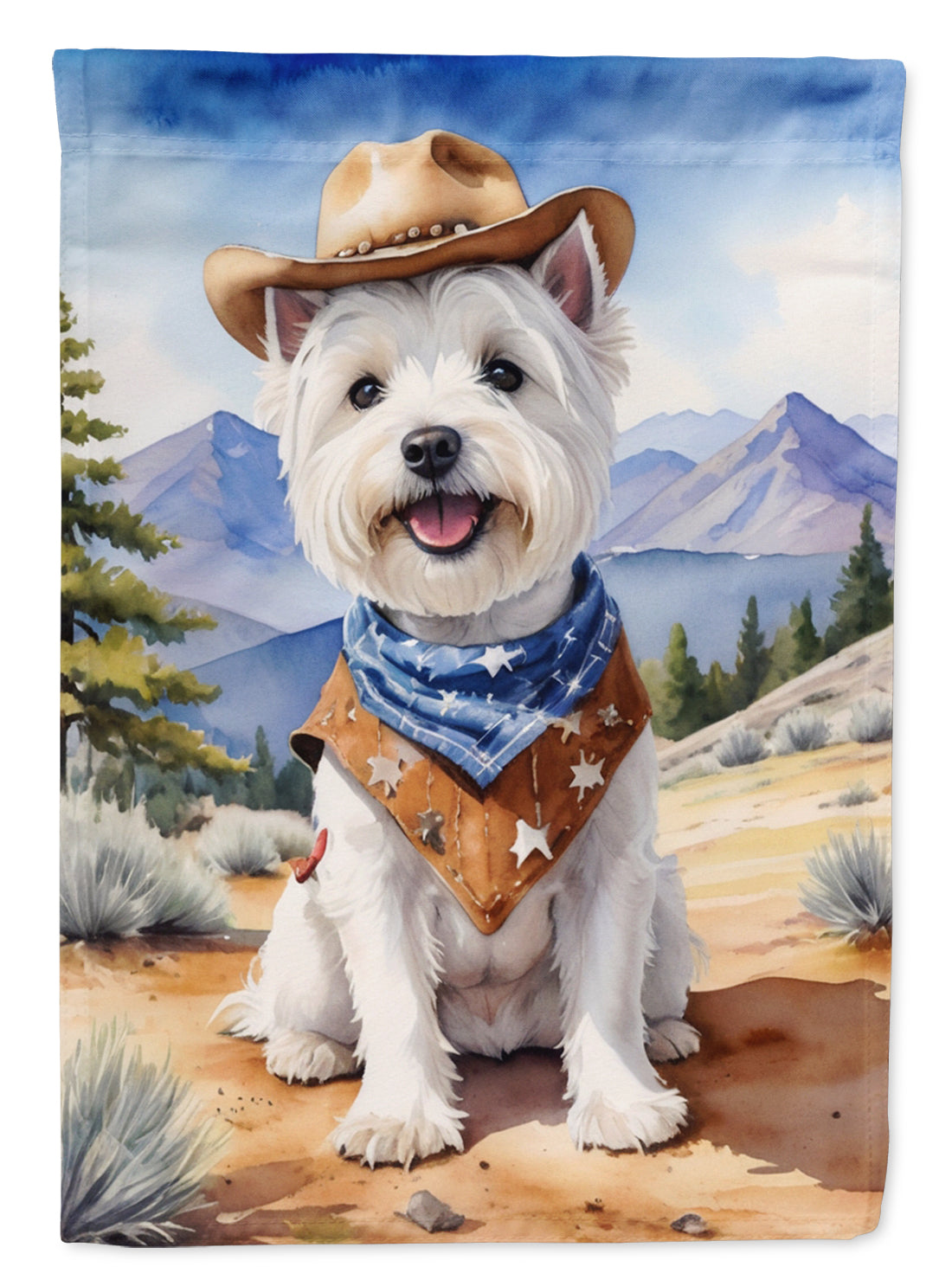 Buy this Westie Cowboy Welcome Garden Flag