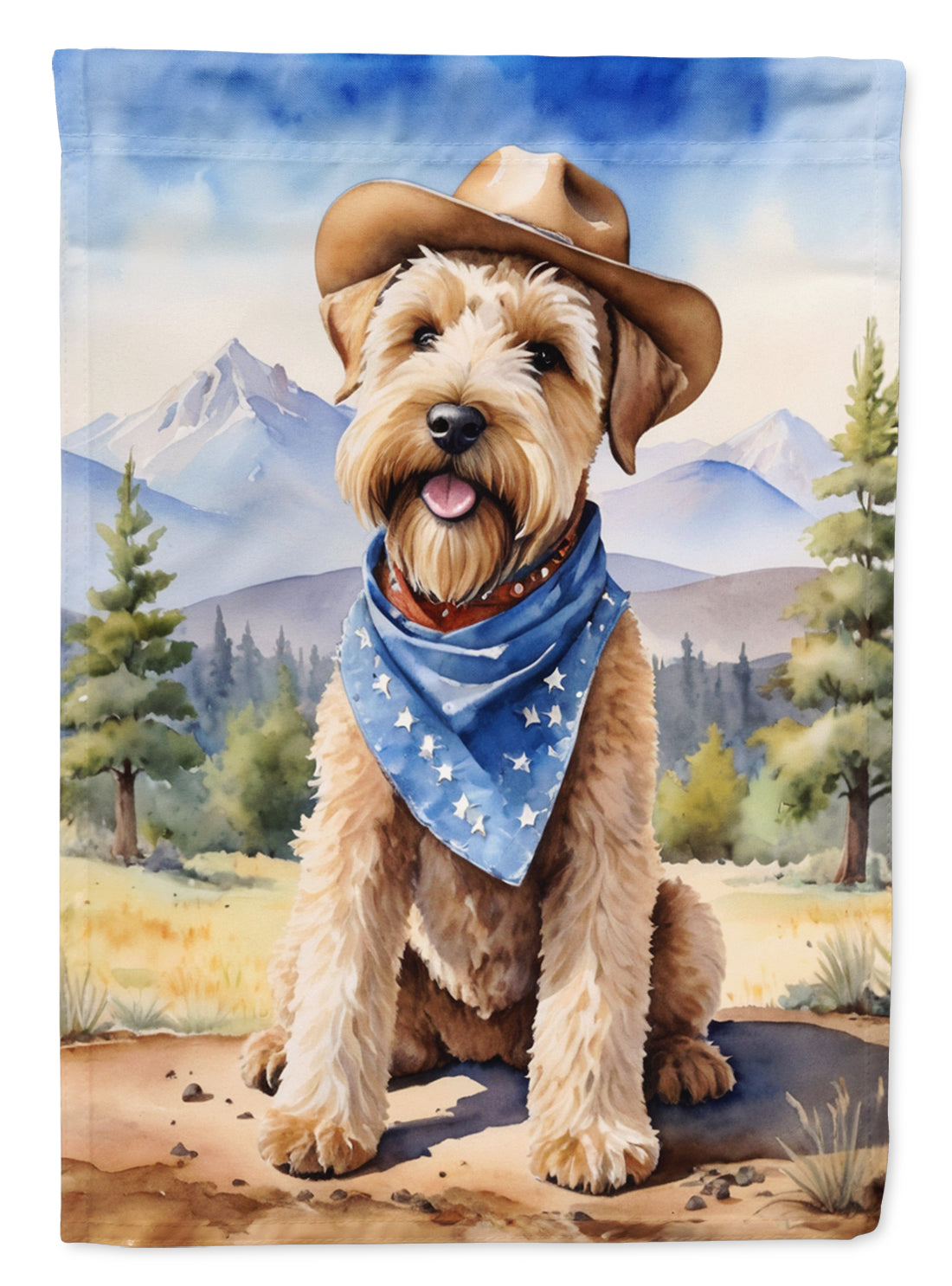 Buy this Wheaten Terrier Cowboy Welcome Garden Flag