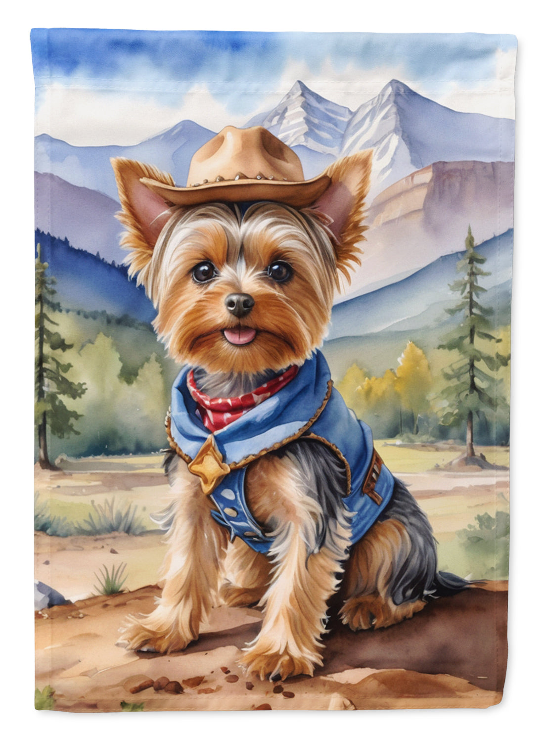 Buy this Yorkshire Terrier Yorkie Cowboy Welcome Garden Flag