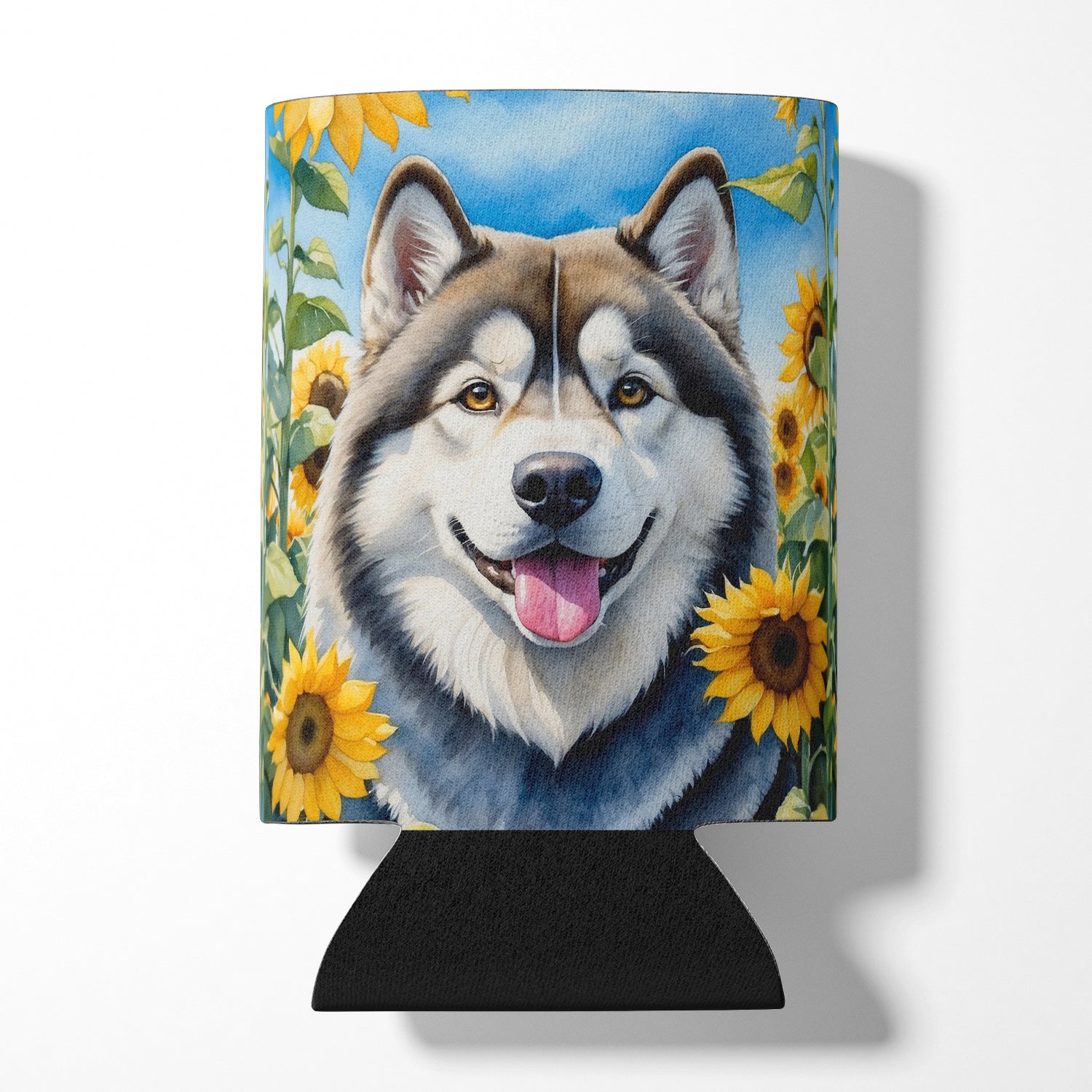 Buy this Alaskan Malamute in Sunflowers Can or Bottle Hugger