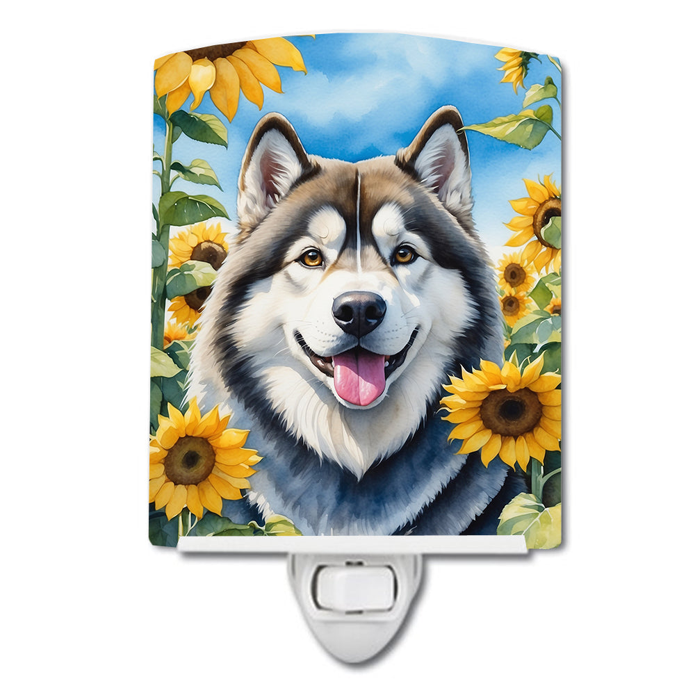 Buy this Alaskan Malamute in Sunflowers Ceramic Night Light