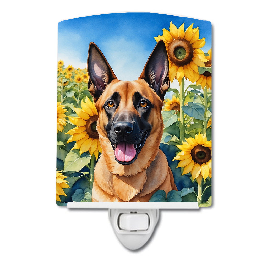 Buy this Belgian Malinois in Sunflowers Ceramic Night Light