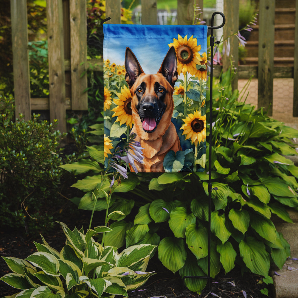 Buy this Belgian Malinois in Sunflowers Garden Flag