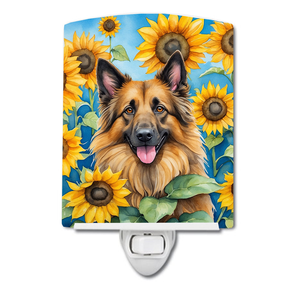 Buy this Belgian Tervuren in Sunflowers Ceramic Night Light