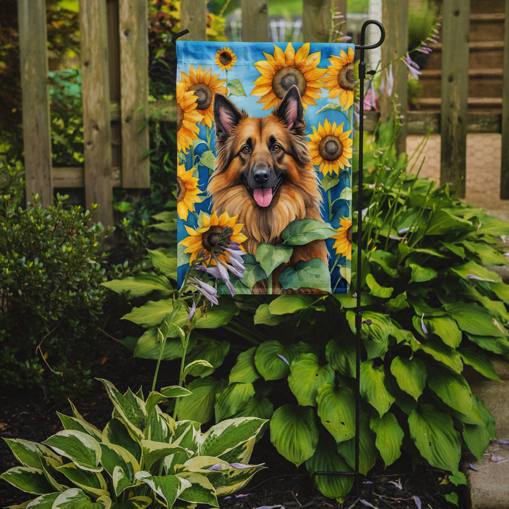 Buy this Belgian Tervuren in Sunflowers Garden Flag